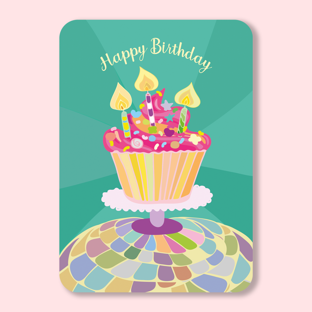 Birthday Cupcake Postcard