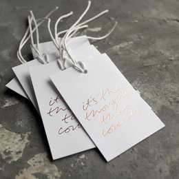 It's The Thought That Counts - Hand Foiled Gift Tags