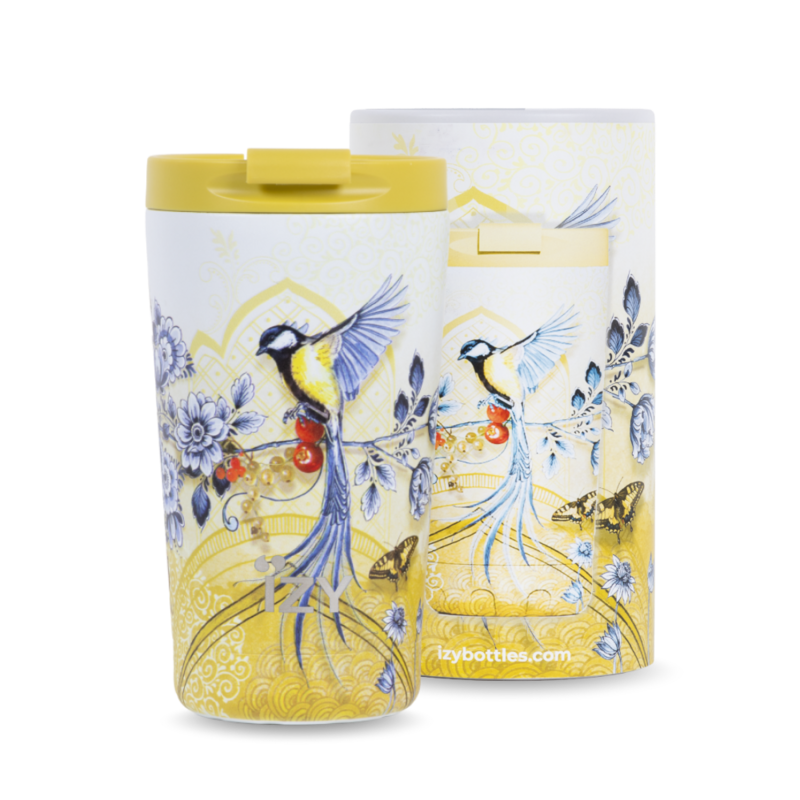 Tazas Izy Thermos - Taza de café con aislamiento de azafrán 2.0 - 350 ml para llevar