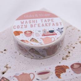 Washi Tape Frühstück Kaffee Klebeband Breakfast Pattern - Cozy Brunch Washi Tape