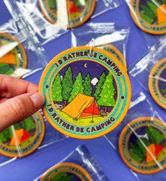 Rather Be Camping Car Air Freshener 