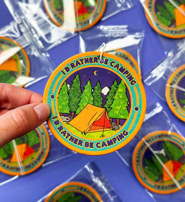 Rather Be Camping Car Air Freshener 