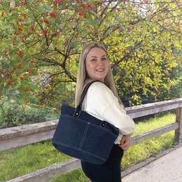 Domelo Damen gewachste Canvas Shopper. Wasserabweisende Handtasche.  Vegane Schultertasche . Einfarbig Damentasche A4 geeignet