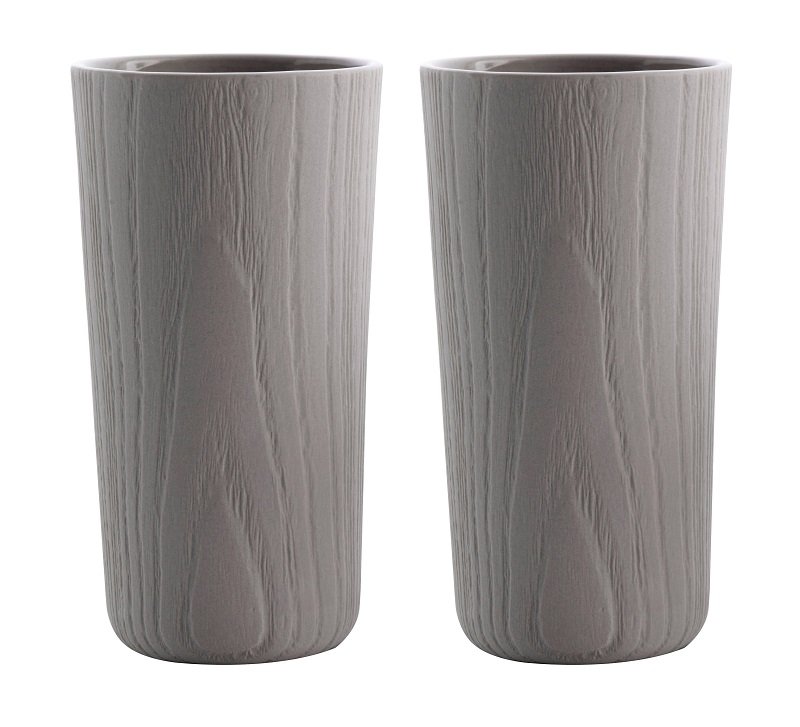 MU / Tasse à eau 270ml gris - lot de 2