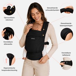 Nosidełko AVIAIRE - Ergonomiczne i wygodne - Materiał bawełniany OEKO-TEX®