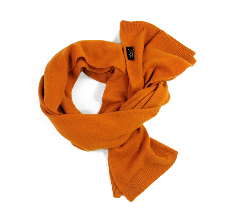 Cashmere tørklæde varmt 100% cashmere orange