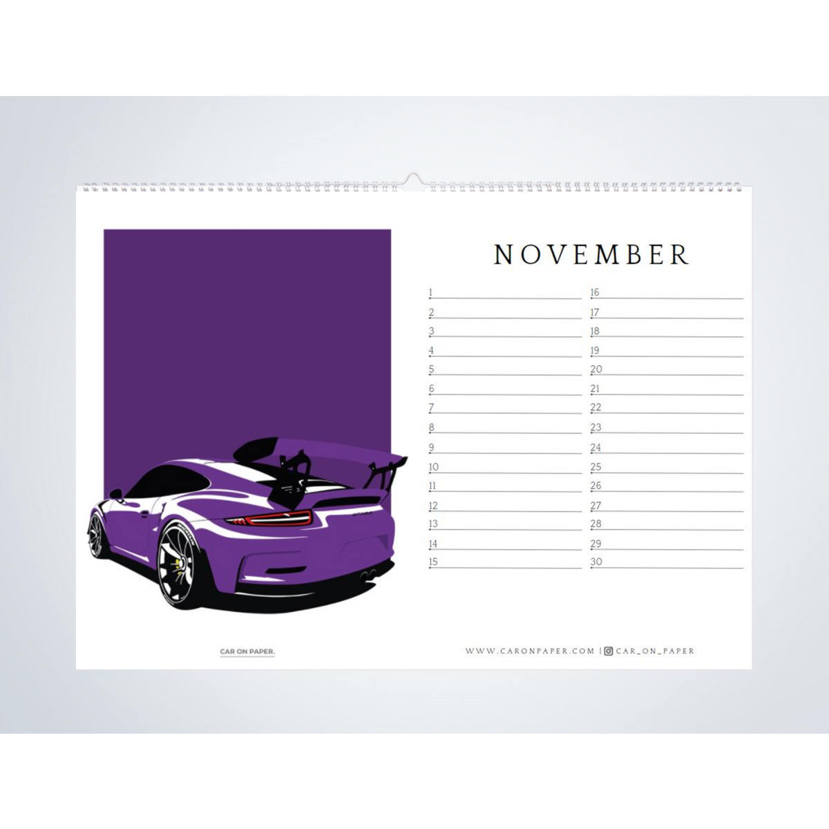 Car Birthday Calendar