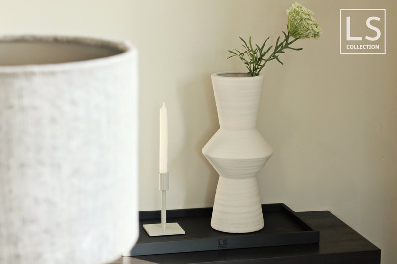 LS Collection® - Rettangolo 50x30cm - Vassoio - Portacandele - Portacandele - Vassoio da portata - Vassoio in legno - Vassoio in legno - Plateau - Decorazione - Accessori per la casa - Nero Opaco