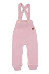 ENZO children's dungarees - 100% merino wool - powder pink