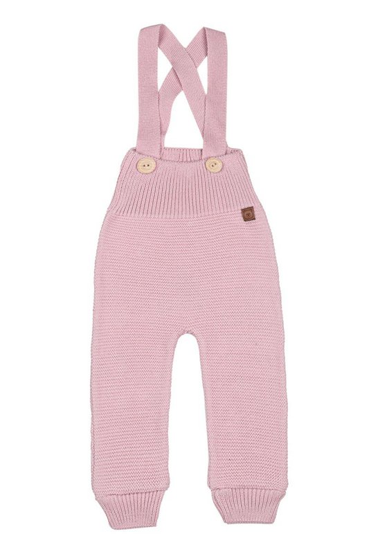 ENZO children's dungarees - 100% merino wool - powder pink