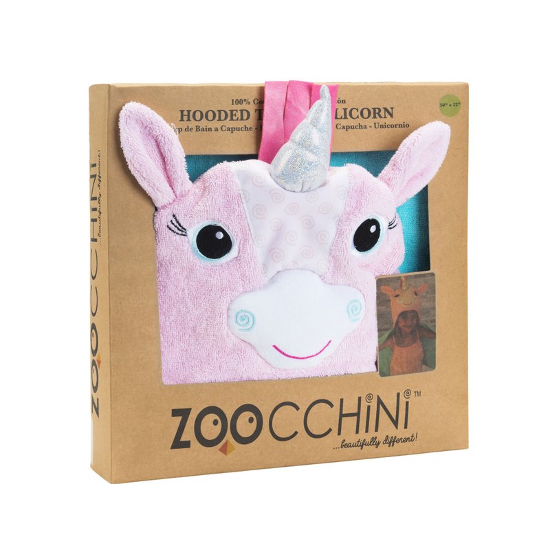 Zoocchini børnehåndklæde med hætte - Allie the Alicorn