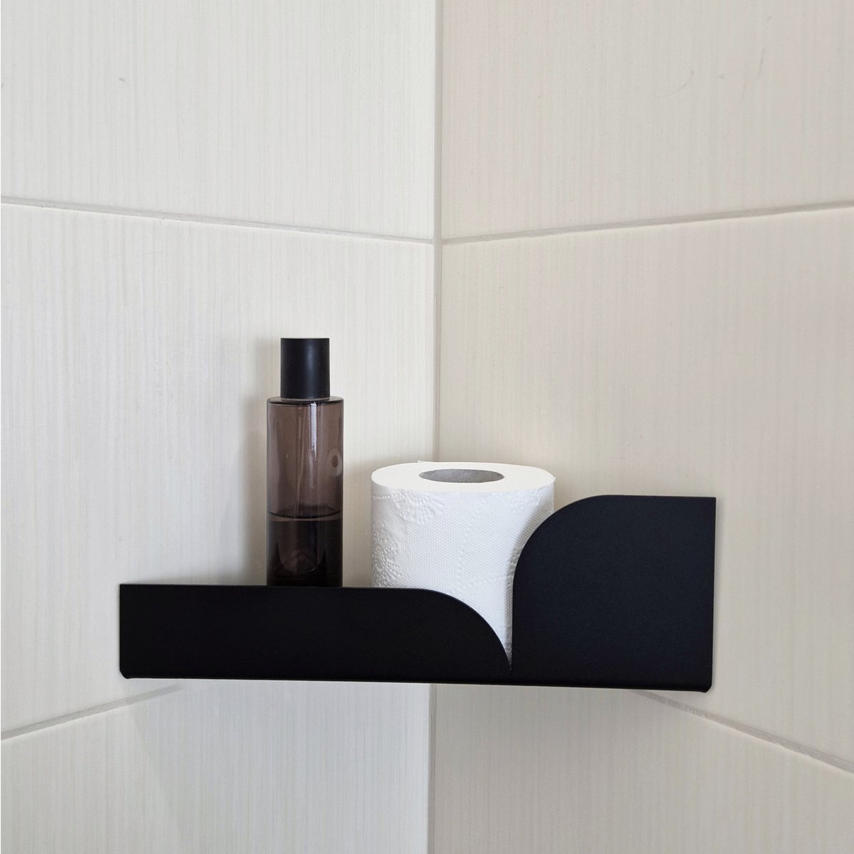 Shower corner shelf BAUHAUS, white, beige, grey, black