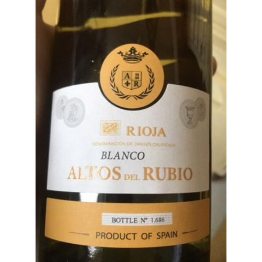 Witte wijn D.O.Ca. Rioja Altos del Rubio