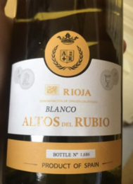 White wine D.O.Ca. Rioja Altos del Rubio