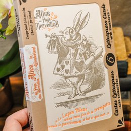 Box of 6 Alice in Wonderland Letterpress Cards (with envelopes)