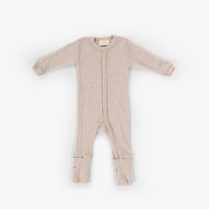 Babyboxanzug mit Füßen - Merinowolle