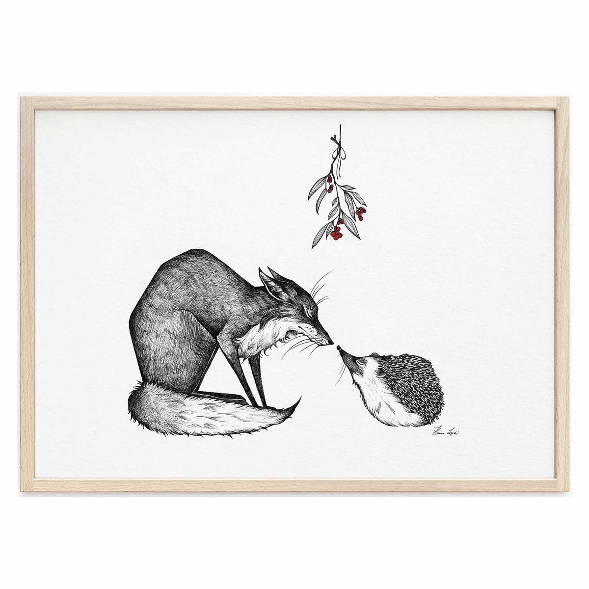 Art Print - Fox & Hedgehog