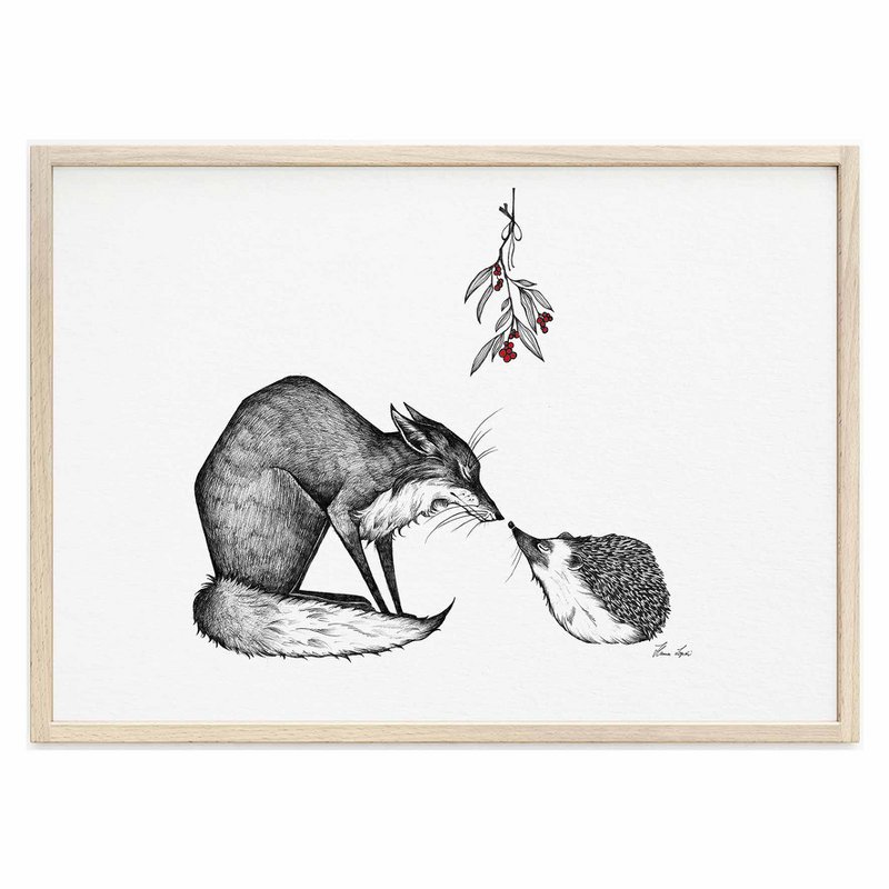 Art Print - Fox & Hedgehog