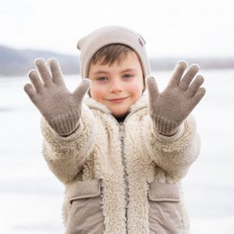 Kids' Knit Gloves Cashmere Blend