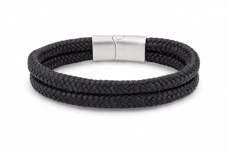 Bransoletka sznurkowa 12mm - kolekcja Caesar | Wydanie srebrne