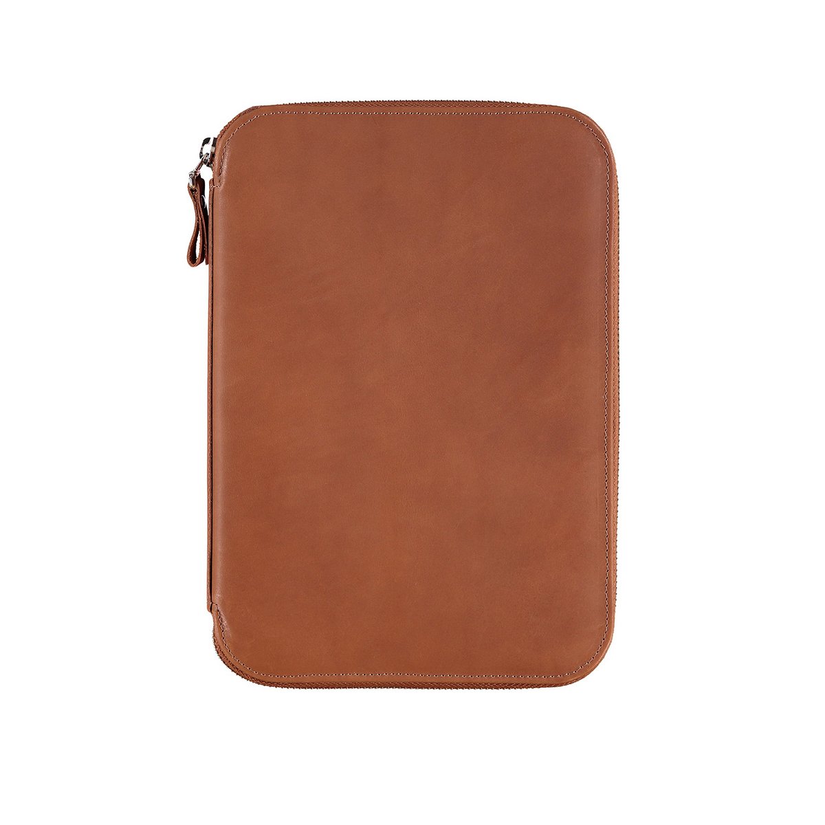Estuche de viaje de cuero Lena - coñac