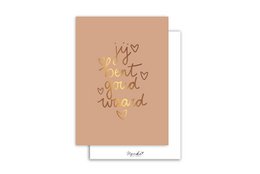 Kaart | Met goudfolie | Jij bent goud waard