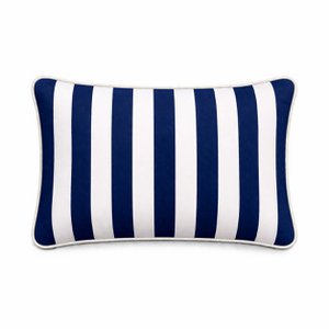 Decoratieve kussensloop met brede strepen Dandy Marineblauw – 40x60 cm
