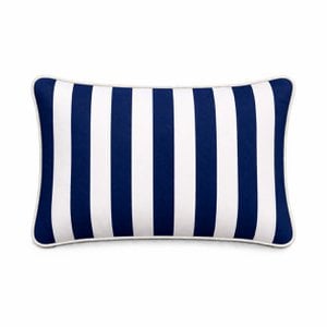 Decoratieve kussensloop met brede strepen Dandy Marineblauw – 40x60 cm