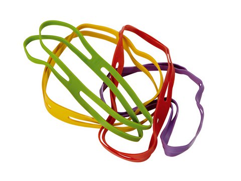 Querbandgummis Alco 220x25mm Box 500gr verschiedene Farben +/- 50 Stück
