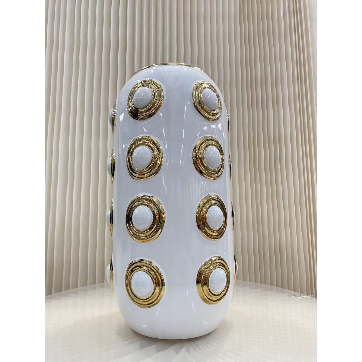 Vase doré à 4 cercles (CV11617-14WIT)