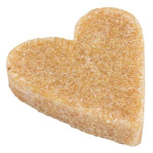 Amber cube heart brown amber