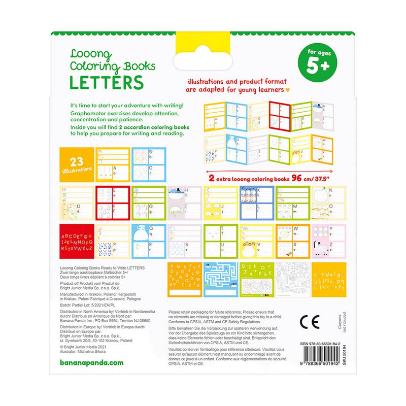 Looong Coloring Books - Ready to Write Letters
