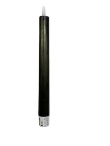 LED dinner candle metallic black/green 2 pcs