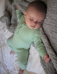 Grøn rib-romper