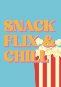 Ansichtkaart snackflix and chill