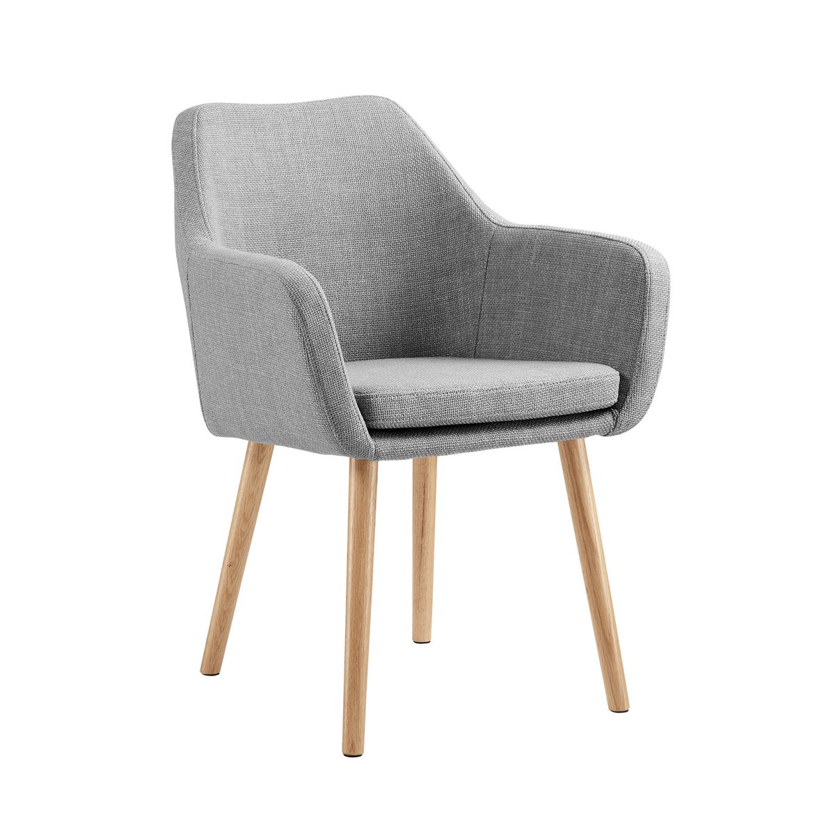 Fauteuil tissu structurel gris clair