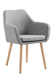 Sillón tejido estructural gris claro