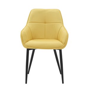 Armchair, yellow linen