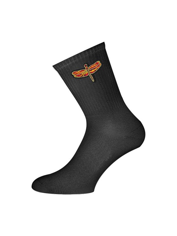 Calzini Dragonfly Arancione Sportive - Nero