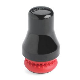 Magnetic, 2-part stain remover brush with red silicone base for effective cleaning.