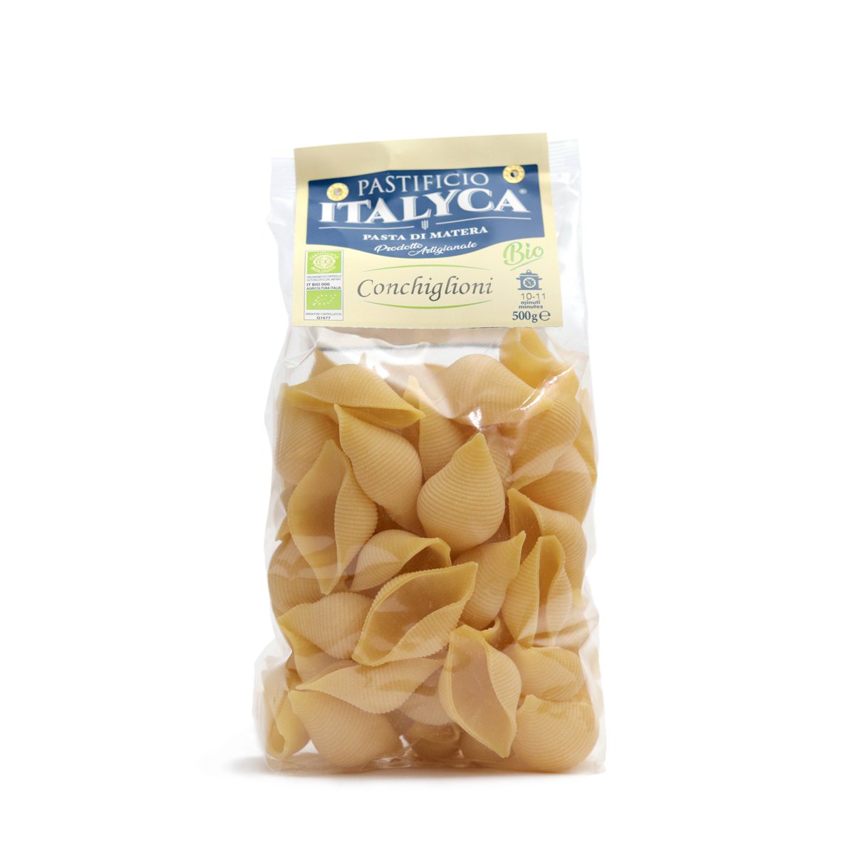 CONCHIGLIONI 500G PÂTES ARTISANAUX BIO 100% ITALIE