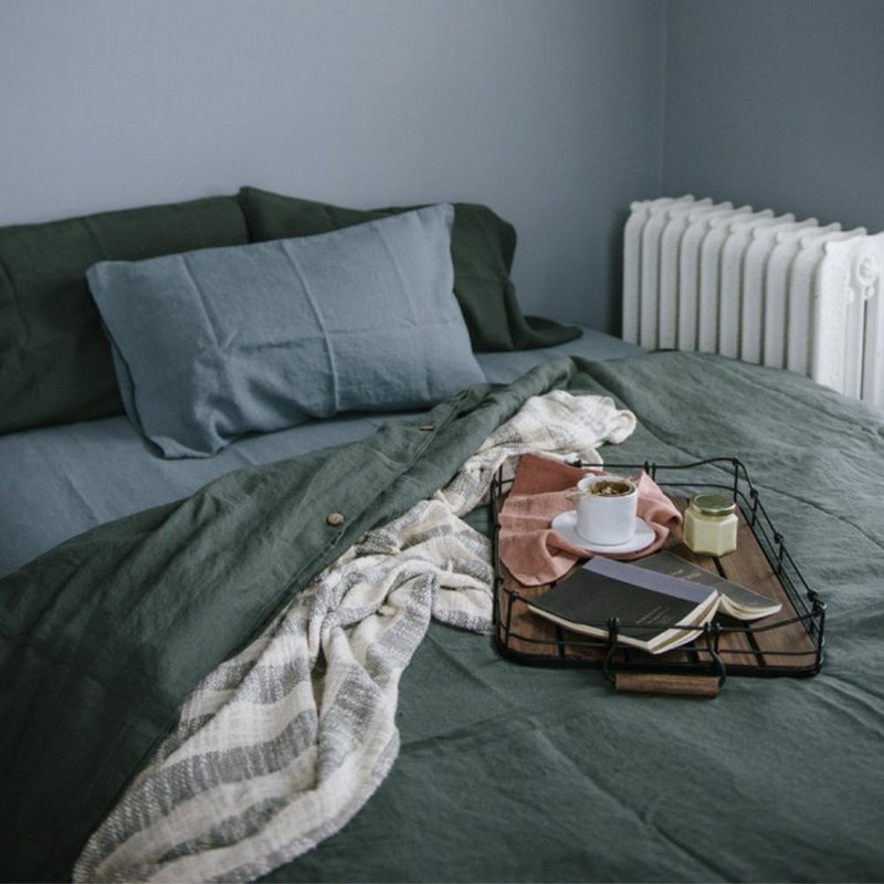 Blue Fog Linen Pillowcase