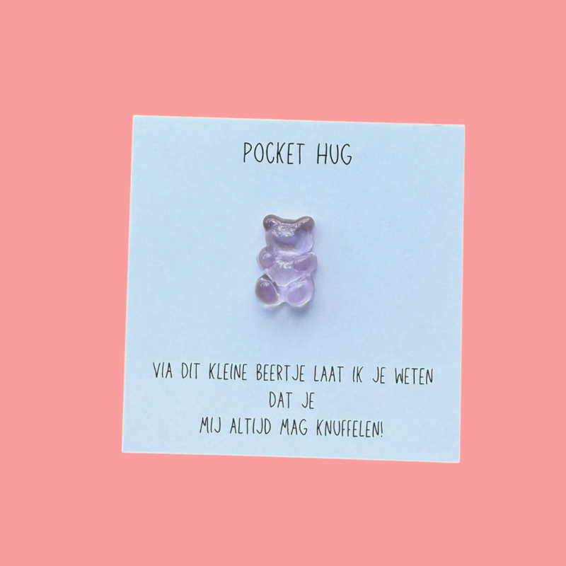 Funny gift card pocket hug
