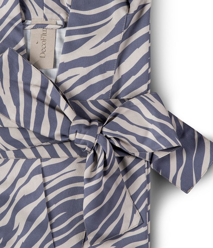 Bathrobe Kimono Zebra Almond