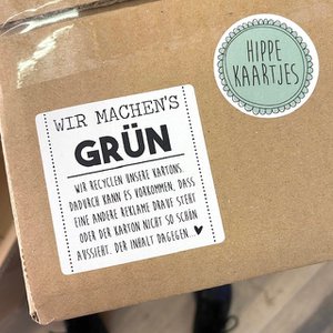 Stickers "Recylce" German 100 pcs