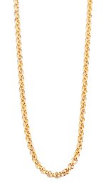 Accent erwtenketting van roestvrij staal, goudkleurig, 40+5 cm
