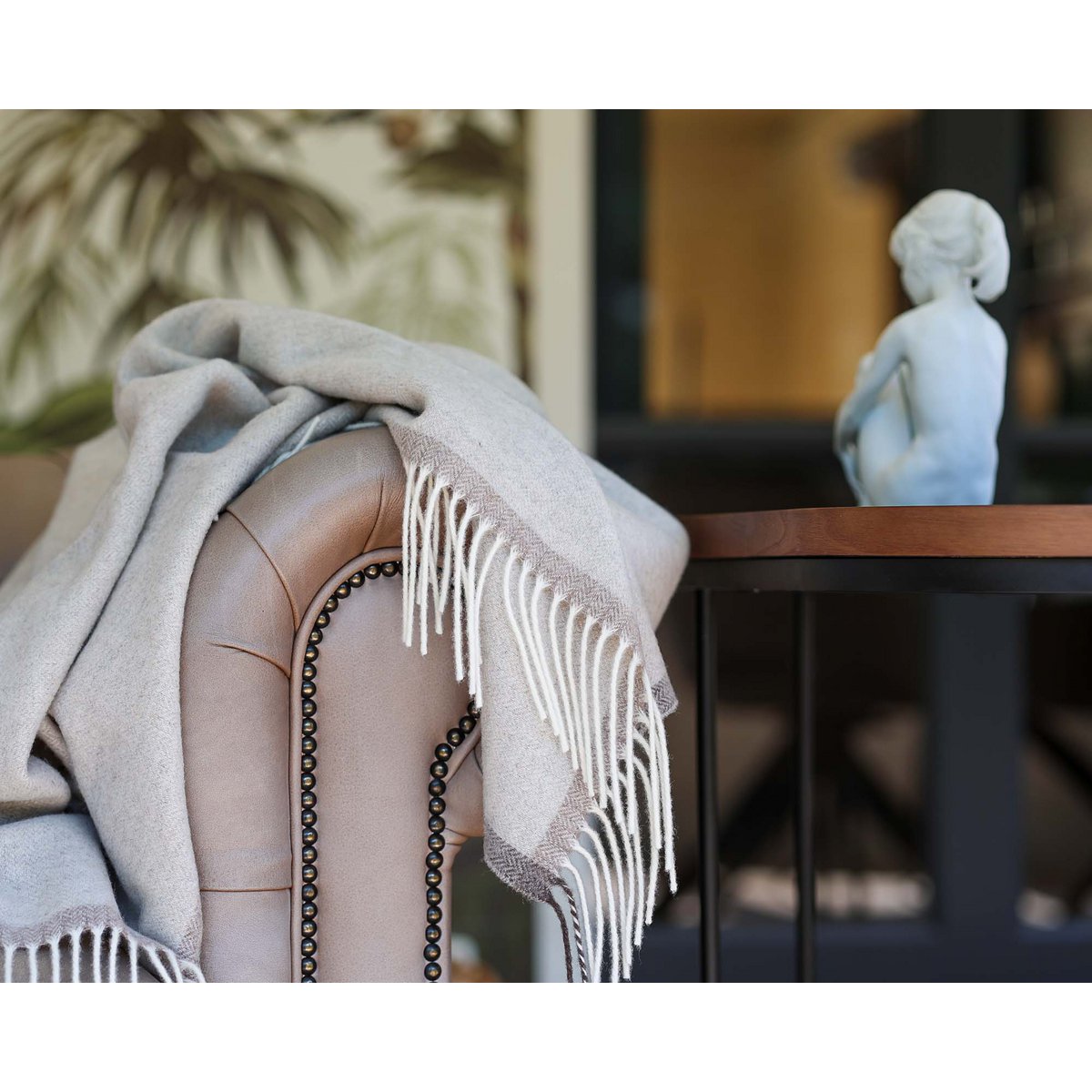 Merino/cashmere Throw Blanket MILANO - beige