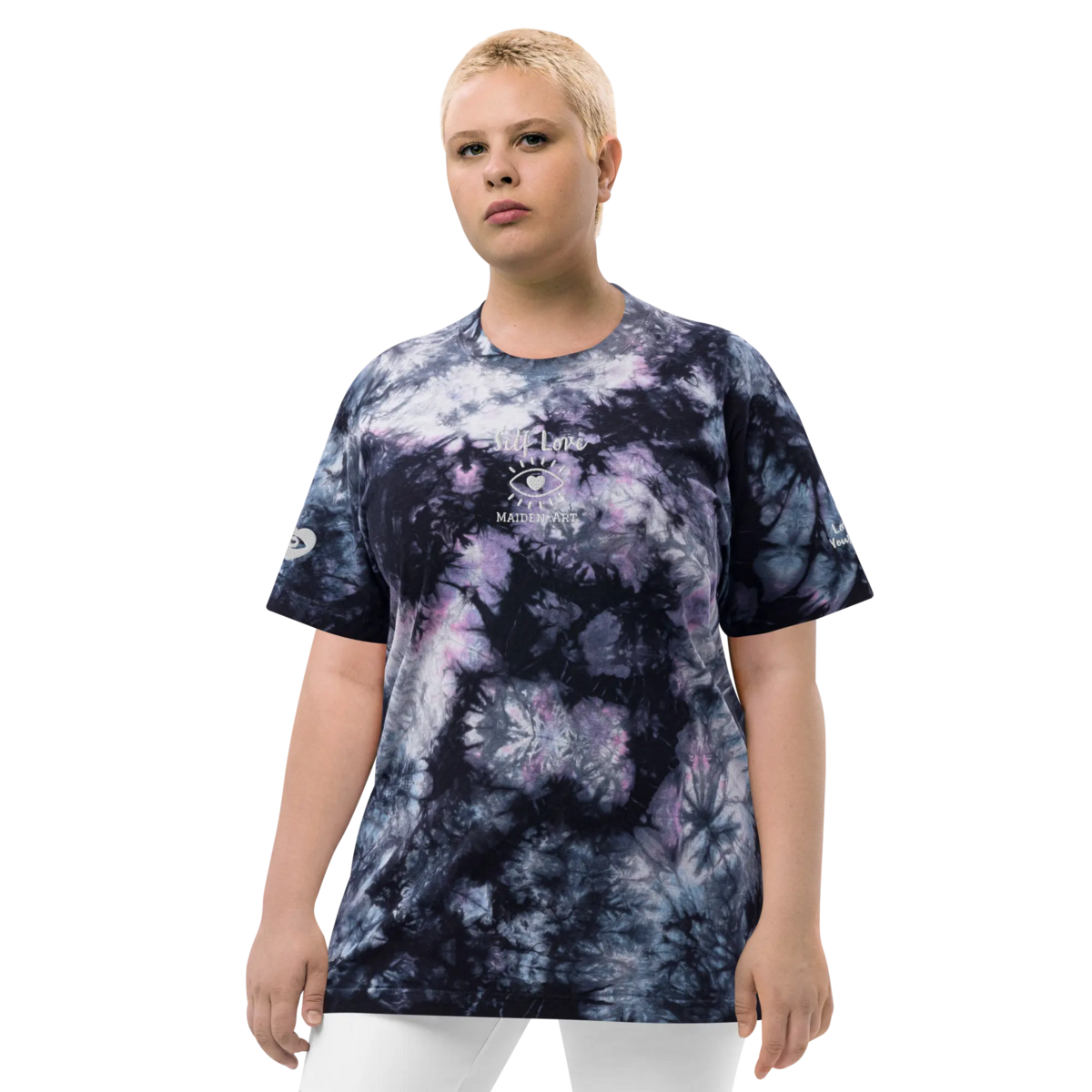 Camiseta oversize con estampado tie-dye