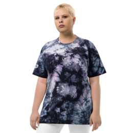Camiseta oversize con estampado tie-dye