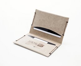 Porte cartes "Double" en cuir recyclé